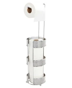Bath Bliss Toilet Paper Holder And Dispenser In Pave Diamond Design
