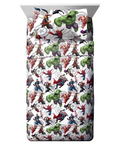 Disney Marvel Avengers 3-Pc. Twin Sheet Set -Hotel Collection Shop 11620204 fpx