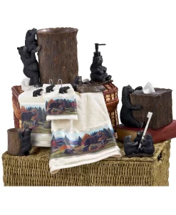 Avanti Black Bear Lodge Wastebasket -Hotel Collection Shop 11938882 fpx