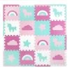 Tadpoles 16 Piece Foam Play Mat Set, Unicorn And Rainbows