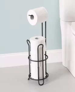 Home Basics Onyx Toilet Paper Holder