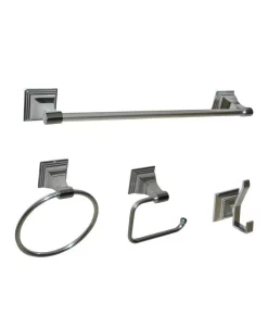 Arista Bath Products Leonard 4-Pc. Set Satin Nickel Finish