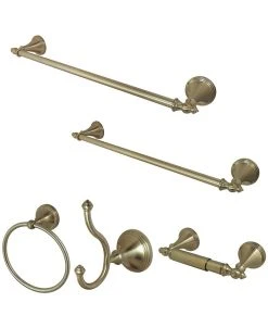 Kingston Brass Naples 18-Inch And 24-Inch Towel Bar Bathroom Accessory Set