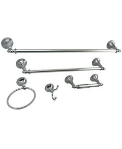 Kingston Brass Naples 18-Inch And 24-Inch Towel Bar Bathroom Accessory Set In Polished Chrome