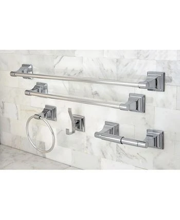 Kingston Brass Monarch 18-Inch And 24-Inch Towel Bar Bathroom Accessory Set In Polished Chrome 2 Kingston Brass Monarch 18-Inch And 24-Inch Towel Bar Bathroom Accessory Set In Polished Chrome - Image 2