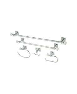 Kingston Brass Celebrity 18-Inch And 24-Inch Towel Bar Bathroom Accessory Combo In Polished Chrome