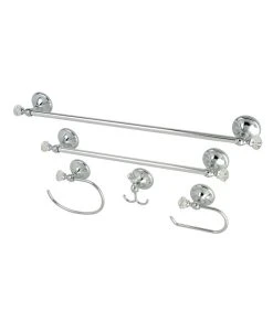 Kingston Brass Celebrity 18-Inch And 24-Inch Towel Bar Bathroom Accessory Set In Polished Chrome