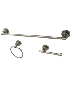 Kingston Brass Concord Modern 3-Pc. Bathroom Accessories Set In Brushed Nickel