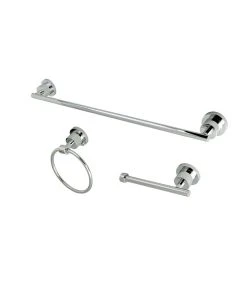 Kingston Brass Concord Modern 3-Pc. Bathroom Accessories Set In Polished Chrome