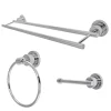 Kingston Brass Concord 3-Pc. Dual Towel Bar Bathroom Accessories Set In Polished Chrome