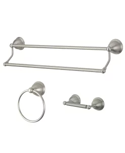 Kingston Brass Restoration 3-Pc. Bathroom Accessory Set In Brushed Nickel