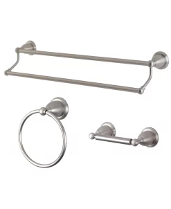 Kingston Brass Heritage 3-Pc. Dual Towel Bar Accessory Set In Brushed Nickel