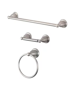 Kingston Brass Heritage 3-Pc. Bathroom Accessory Combo In Brushed Nickel