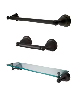 Kingston Brass Heritage Traditional 3-Pc. Bathroom Accessory Set In Oil Rubbed Bronze