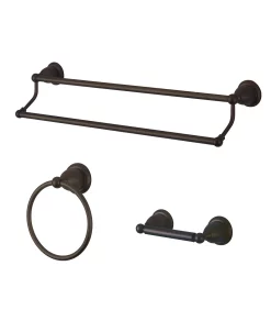 Kingston Brass Heritage 3-Pc. Dual Towel Bar Accessory Set In Oil Rubbed Bronze