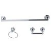 Kingston Brass Restoration 3-Pc. Bathroom Accessory Combo In Polished Chrome