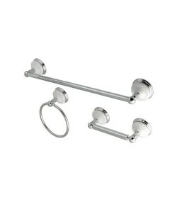 Kingston Brass Victorian Traditional 3-Pc. Bathroom Accessory Set In Polished Chrome