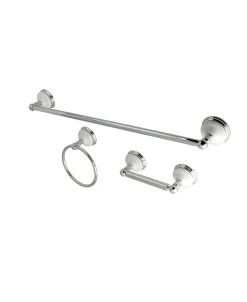 Kingston Brass Victorian 3-Pc.Towel Bar Bathroom Hardware Set In Polished Chrome