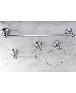 Kingston Brass American Classic 4-Pc. Bathroom Accessory Set In Polished Chrome -Hotel Collection Shop 14770532 fpx