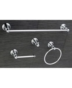 Kingston Brass American Classic 4-Pc. Bathroom Accessory Set In Polished Chrome -Hotel Collection Shop 14770533 fpx