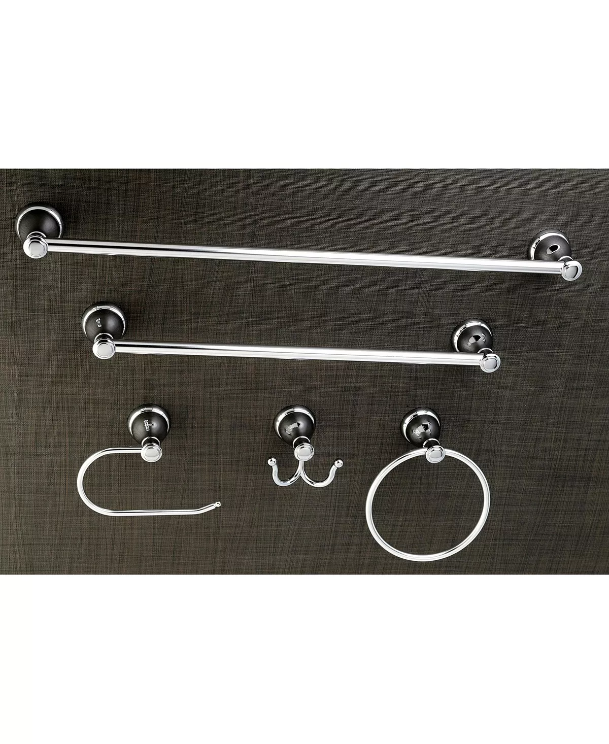 Kingston Brass Mesa Verde 5-Pc. Bathroom Accessory Set In Polished Chrome 2 Kingston Brass Mesa Verde 5-Pc. Bathroom Accessory Set In Polished Chrome - Image 2
