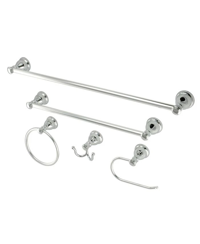 Kingston Brass Mesa Verde 5-Pc. Bathroom Accessory Set In Polished Chrome 1 Kingston Brass Mesa Verde 5-Pc. Bathroom Accessory Set In Polished Chrome