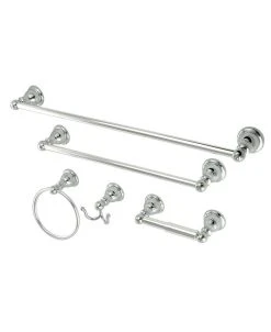 Kingston Brass Santa Fe 5-Pc. Bathroom Accessory Set In Polished Chrome