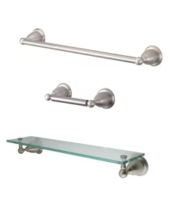 Kingston Brass Heritage 3-Pc. Bathroom Accessories Set In Brushed Nickel