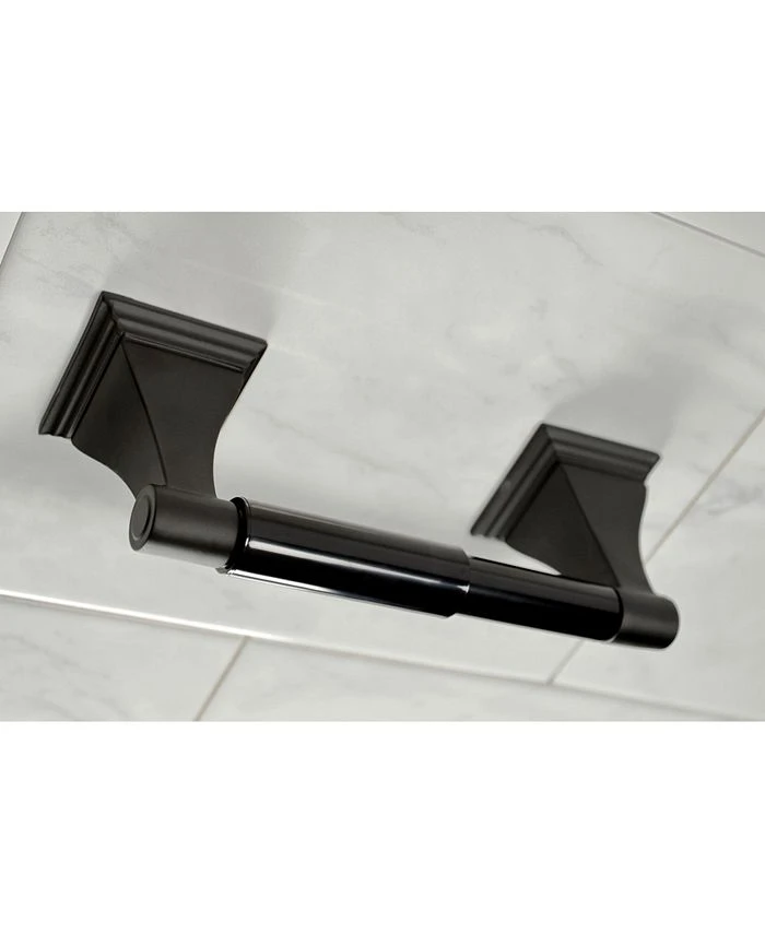 Kingston Brass Monarch 18-Inch And 24-Inch Towel Bar Bathroom Accessory Set In Black 4 Kingston Brass Monarch 18-Inch And 24-Inch Towel Bar Bathroom Accessory Set In Black - Image 4