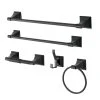 Kingston Brass Monarch 18-Inch And 24-Inch Towel Bar Bathroom Accessory Set In Black
