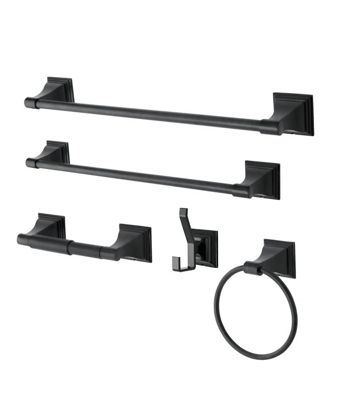 Kingston Brass Monarch 18-Inch And 24-Inch Towel Bar Bathroom Accessory Set In Black 1 Kingston Brass Monarch 18-Inch And 24-Inch Towel Bar Bathroom Accessory Set In Black