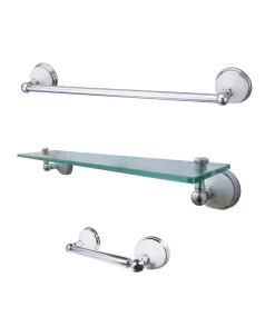 Kingston Brass Traditional Victorian 3-Pc. Bathroom Accessory Set In Polished Chrome