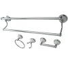 Kingston Brass Victorian 4-Pc. Dual Towel Bar Bathroom Hardware Set In Polished Chrome