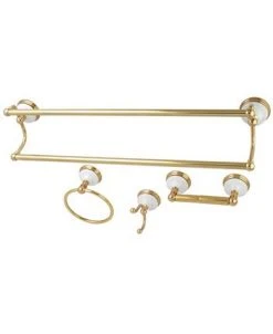 Kingston Brass Victorian 4-Pc. Dual Towel Bar Bathroom Hardware Set -Hotel Collection Shop 14770647 fpx