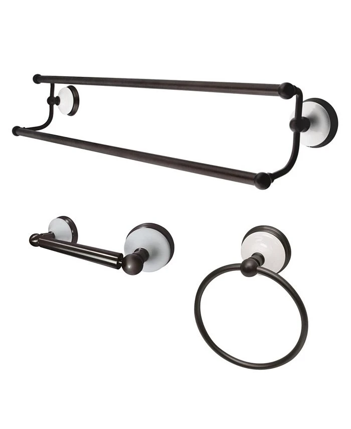 Kingston Brass 3-Pc. Bathroom Accessory Set 1 Kingston Brass 3-Pc. Bathroom Accessory Set