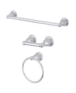 Kingston Brass Heritage Traditional 3-Pc. Bathroom Accessory Set In Polished Chrome