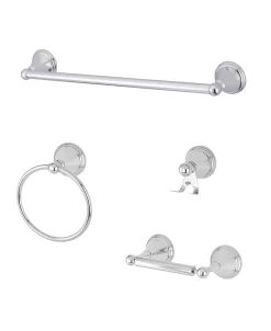 Kingston Brass Governor 4-Pc. Bathroom Accessories Set In Polished Chrome