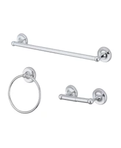 Kingston Brass Victorian 3-Pc. Bathroom Accessory Combo In Polished Chrome