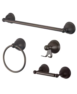 Kingston Brass Restoration 4-Pc. Bathroom Accessory Set In Oil Rubbed Bronze