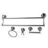 Kingston Brass Restoration 4-Pc. Dual Towel Bar Bathroom Hardware Set In Brushed Nickel