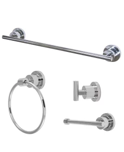Kingston Brass Concord Modern 4-Pc. Bathroom Accessories Set In Polished Chrome