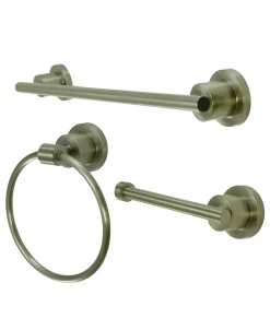 Kingston Brass Concord-Modern 3-Pc. Bathroom Accessories Set In Brushed Nickel