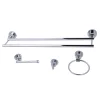 Kingston Brass Concord 4-Pc Dual Towel Bar Bathroom Accessories Set In Polished Chrome