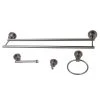 Kingston Brass Concord 4-Pc. Dual Towel Bar Bathroom Accessories Set In Brushed Nickel
