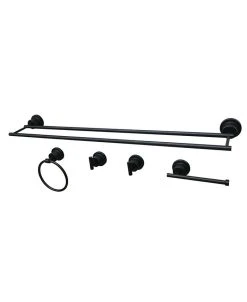 Kingston Brass Dual-Towel Bar 5-Pc. Bathroom Accessory Set