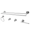 Kingston Brass Dual-Towel Bar 5-Pc. Bathroom Accessory Set In Polished Chrome