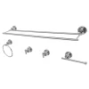 Kingston Brass Concord Dual-Towel Bar 5-Pc. Bathroom Accessory Set In Polished Chrome