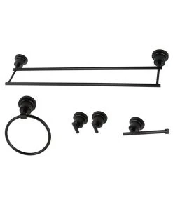 Kingston Brass Concord Dual-Towel Bar 5-Pc. Bathroom Accessory Set