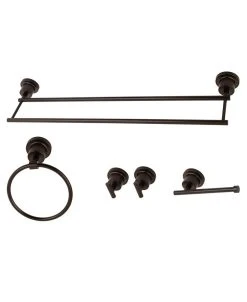 Kingston Brass Concord Dual-Towel Bar 5-Pc. Bathroom Accessory Set In Oil Rubbed Bronze