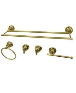 Kingston Brass Concord Dual-Towel Bar 5-Pc. Bathroom Accessory Set -Hotel Collection Shop 14770921 fpx